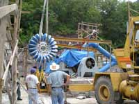 La Esperanza powerhouse during construction