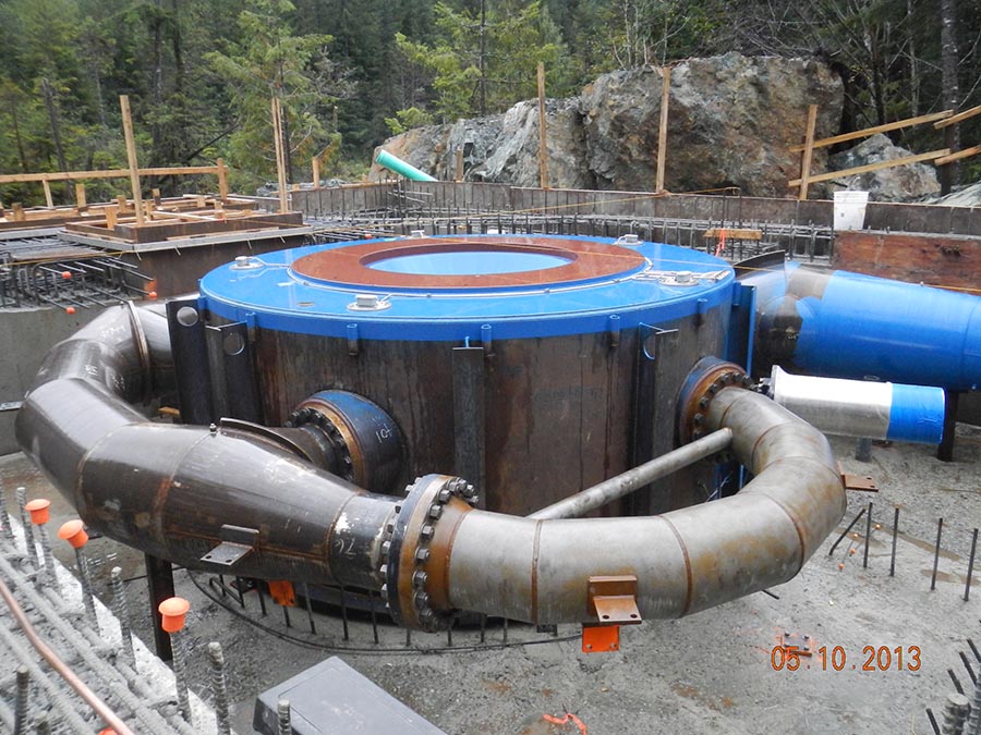 Canyon turbine in place.
