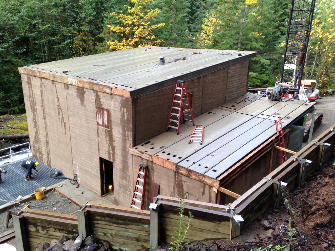 Powerhouse under construction.